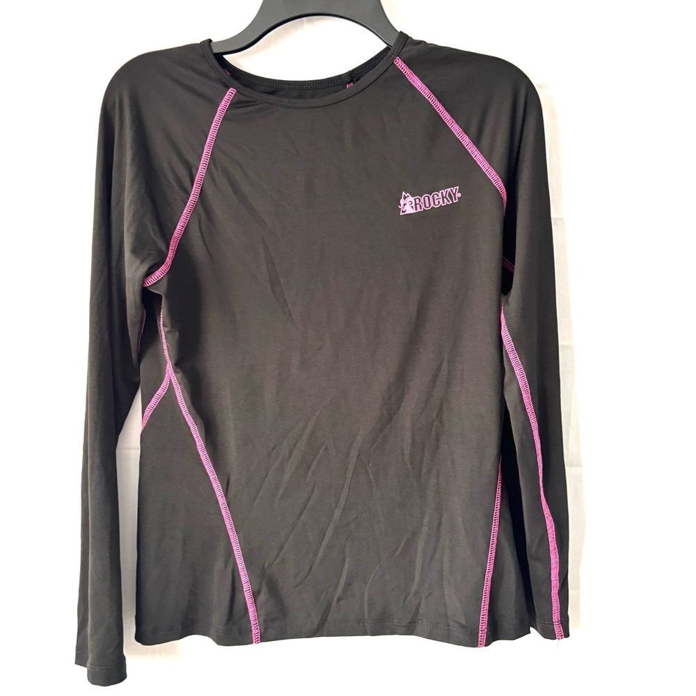 NWOT Rocky Black Pink Compression Performance Thermal Shirt SZ M 8-10